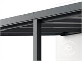 Tonnelle adossée Easy avec toit en polycarbonate, 3x6m, Anthracite