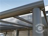 Terrassenüberdachung Compact aus Polycarbonat, 3x4,24m, Anthrazit