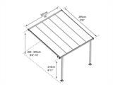 Terrasoverkapping Feria, Palram/Canopia, 3x3,05m, Grijs