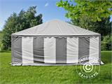 Šventinė palapinė SEMI PRO Plus CombiTents® 6x12m 4 viename, Balta/Pilka