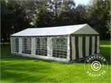 Tendone per feste PLUS 4x8m PE, Grigio/Bianco