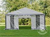 Tendone per feste PLUS 4x8m PE, Grigio/Bianco