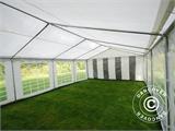 Tendone per feste PLUS 4x8m PE, Grigio/Bianco