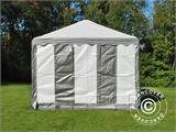 Carpa para fiestas PLUS 3x6m PE, Gris/Blanco