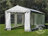 Carpa para fiestas PLUS 3x6m PE, Gris/Blanco