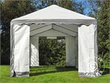 Partyzelt PLUS 3x6m PE, Grau/Weiß