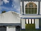 Tenda para festas Original 3x6m PVC, Cinza/Branco