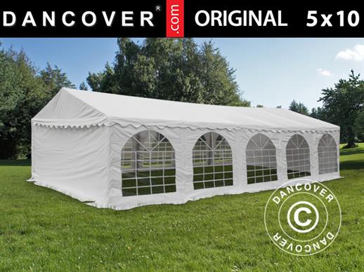 Partyzelt Original 5x10m PVC, Weiß Partyzelt Original 5x10m PVC, Weiß