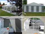Šator za zabave Original 5x10m PVC, Siva/Bijela