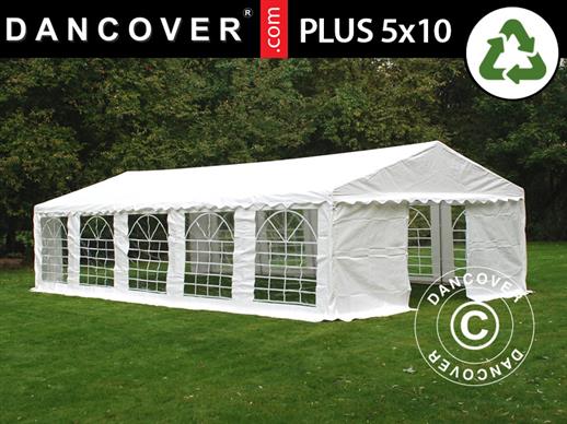 Partytent PLUS 5x10m PE, Wit