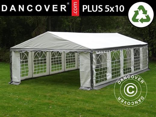 Marquee PLUS 5x10 m PE, Grey/White