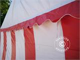 Carpa para fiestas Exclusive 6x10m PVC, Rojo/Blanco