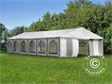 Tendone per feste Exclusive 6x12m PVC, Grigio/Bianco