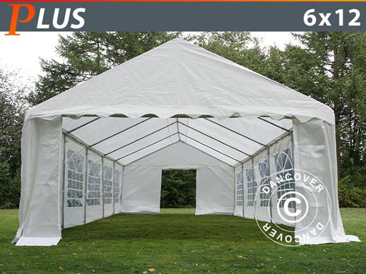 Šator za zabave PLUS 6x12m PE, Bijela