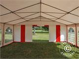 Tente de réception Original 6x8m PVC, Rouge/Blanc