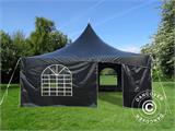 Tente de réception PartyZone 5x5m, PVC, Noir