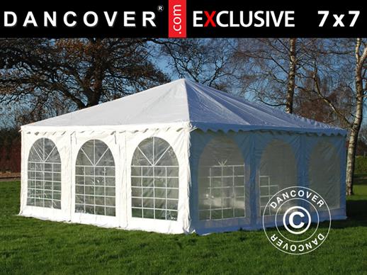 Pagodenzelt Exclusive 7x7m PVC, Weiß