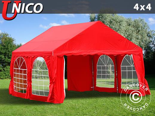 Šator za zabave UNICO 4x4m, Crvena