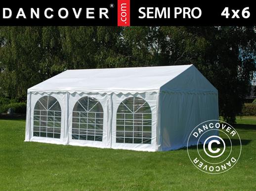 Šator za zabave Semi PRO Plus 4x6m PVC, Bijela