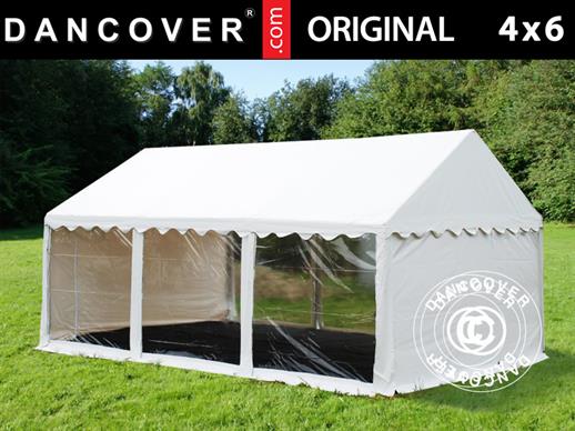 Carpa para fiestas Original 4x6m PVC, Panorámica, Blanco 