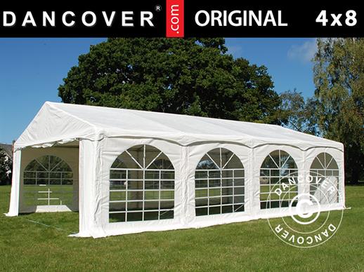 Partytent Original 4x8m PVC, "Arched", Wit