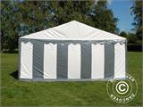 Tenda para festas Original 5x8m PVC, Cinza/Branco