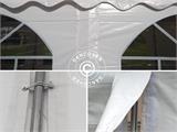 Tenda para festas Original 5x8m PVC, Cinza/Branco