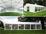 Šator za zabave Exclusive 6x12m PVC, Bijela, Panorama