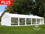 Tente de réception Exclusive 6x12m PVC, Blanc, Panorama