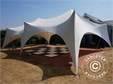 Pole tent 'Star' 6,6x13,2x4,8m, PVC, Hvid