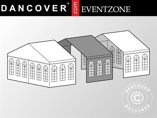 Estensione di 3m per tendone per feste professionale EventZone 6x6m PVC, Bianco