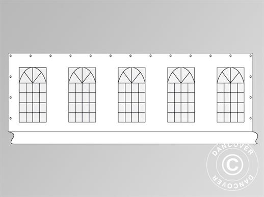 Sidewall with window for marquee PLUS 10 m, White