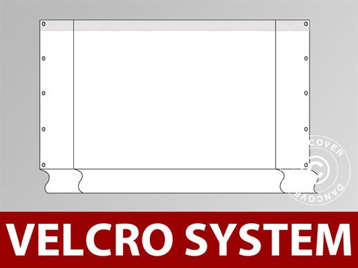 Parede da extremidade Original 4m com porta ampla, Branco