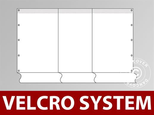 Mur d'extrémité Original 5m avec entrée étroite, Blanc