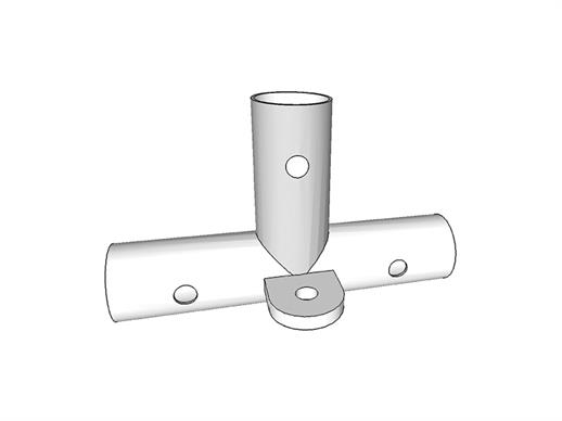 3-vägs montering, Ø42mm, 375x250mm