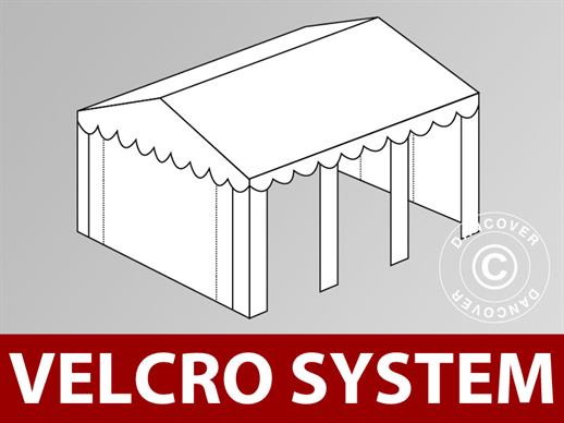Takduk med kardborreband för partytält Original 4x6m, Vit