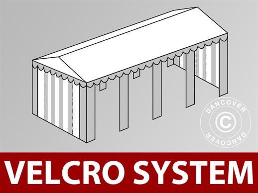 Krovni pokrov na Velcro-čičak za Original šator za zabave 4x8m, Bijela/Siva