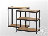 Storage Rack w/5 Shelves, 0.9x0.45x1.8 m, Black