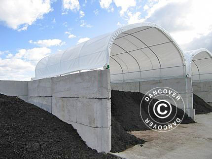 containertält PVC, 6x6,05x1,8m, Vitt