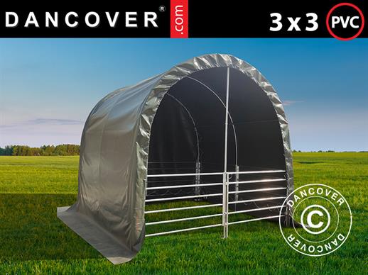 Šator za stoku 3x3x2,8m, PVC, Zelena