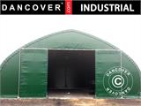 Skladišni šator/skladišni šator arched 12x16x5,88m s kliznim vratima, PVC, Zelena