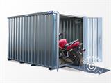 Container, Rigel, 3,1x2,1x2,1m m/dobbeltdør, Sølv
