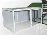 Chicken coop run, extension, 1.08x1.44x0.83 m, White