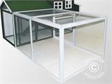 Chicken coop run, extension, 1.08x1.44x0.83 m, White