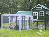 Corral para gallinas, extensión, 1,08x1,44x0,83m, Blanco