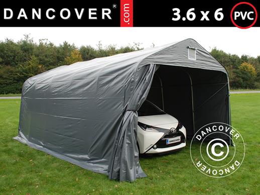 Garagem Portátil PRO 3,6x6x2,68m PVC, Cinza