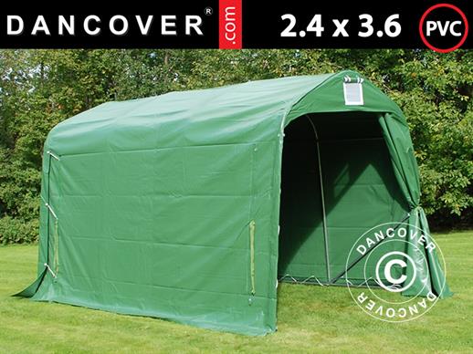 Tenda de armazenamento PRO 2,4x3,6x2,34m PVC, Verde