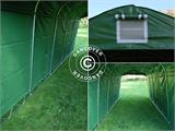 Tenda magazzino PRO 2,4x3,6x2,34m PVC, Verde