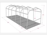 Storage tent PRO 2.4x6x2.34 m PE, Grey