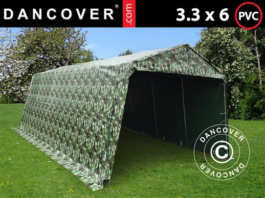 Garagetent PRO 3,3x6x2,4m PVC, Camouflage